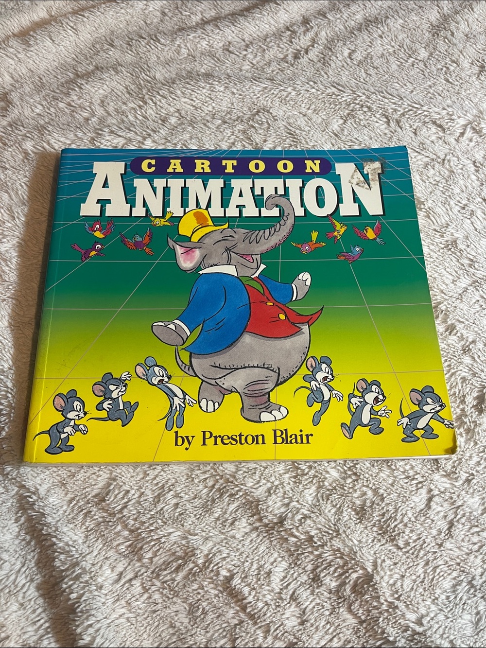 Cartoon Animation by Preston Blair - Green & Yellow Illustrated Hardcover